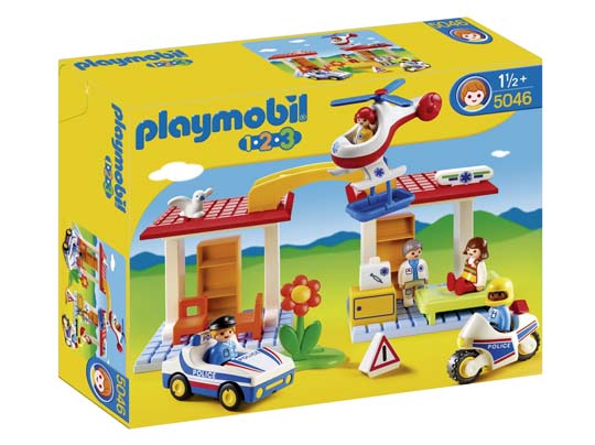 Playmobil 123  - Coffret Hôpital avec Secouristes et Policiers - 5046