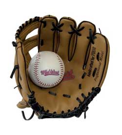 Midwest Gant & balle de baseball pour enfant Marron/noir 22 cm