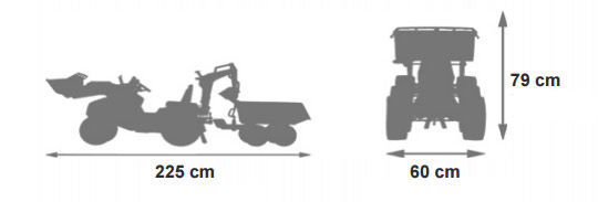 Tracteur Claas Axos + Pelle + Excavatrice + Remorque Maxi GM modele 1010W - Détails